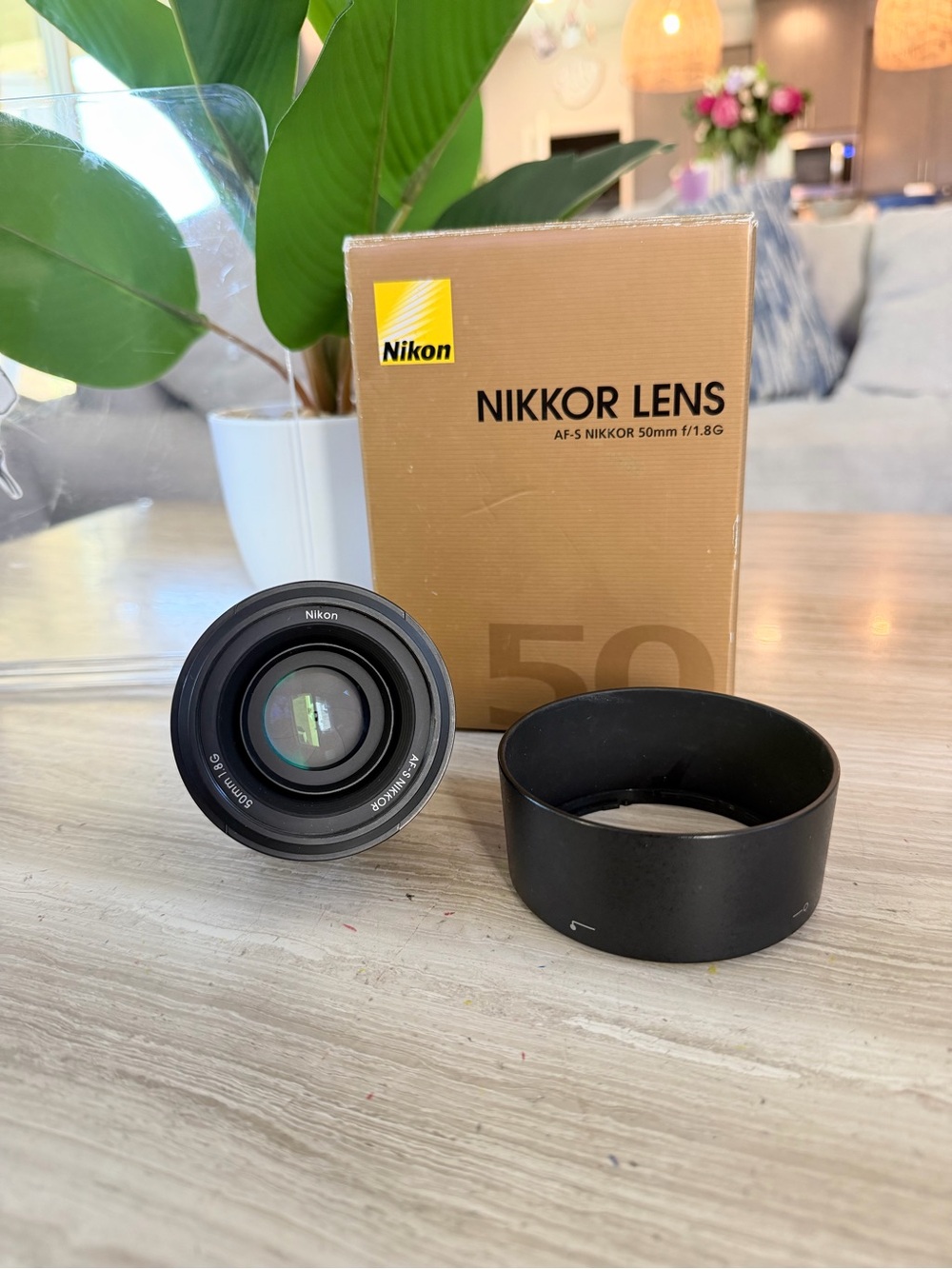Nikon 50mm Prime Lens with Black w/ Lens Hood